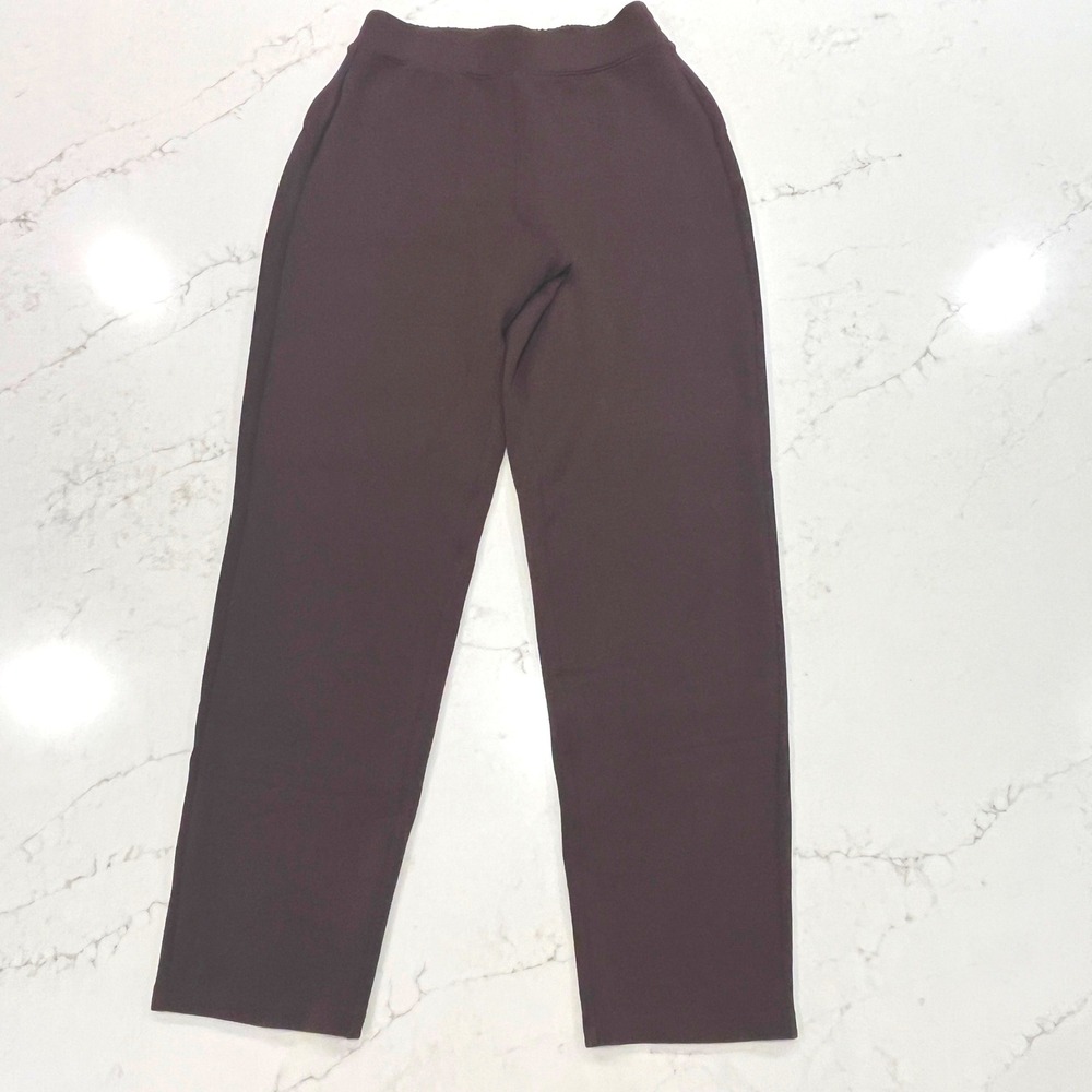 Spanx AirEssentials Slim Straight Pant Women M Tall Brown High Rise Athleisure